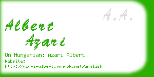 albert azari business card